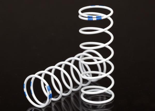 Traxxas Spring, shock, white (GTR xx-long) (1.004 rate blue) (1 pair)