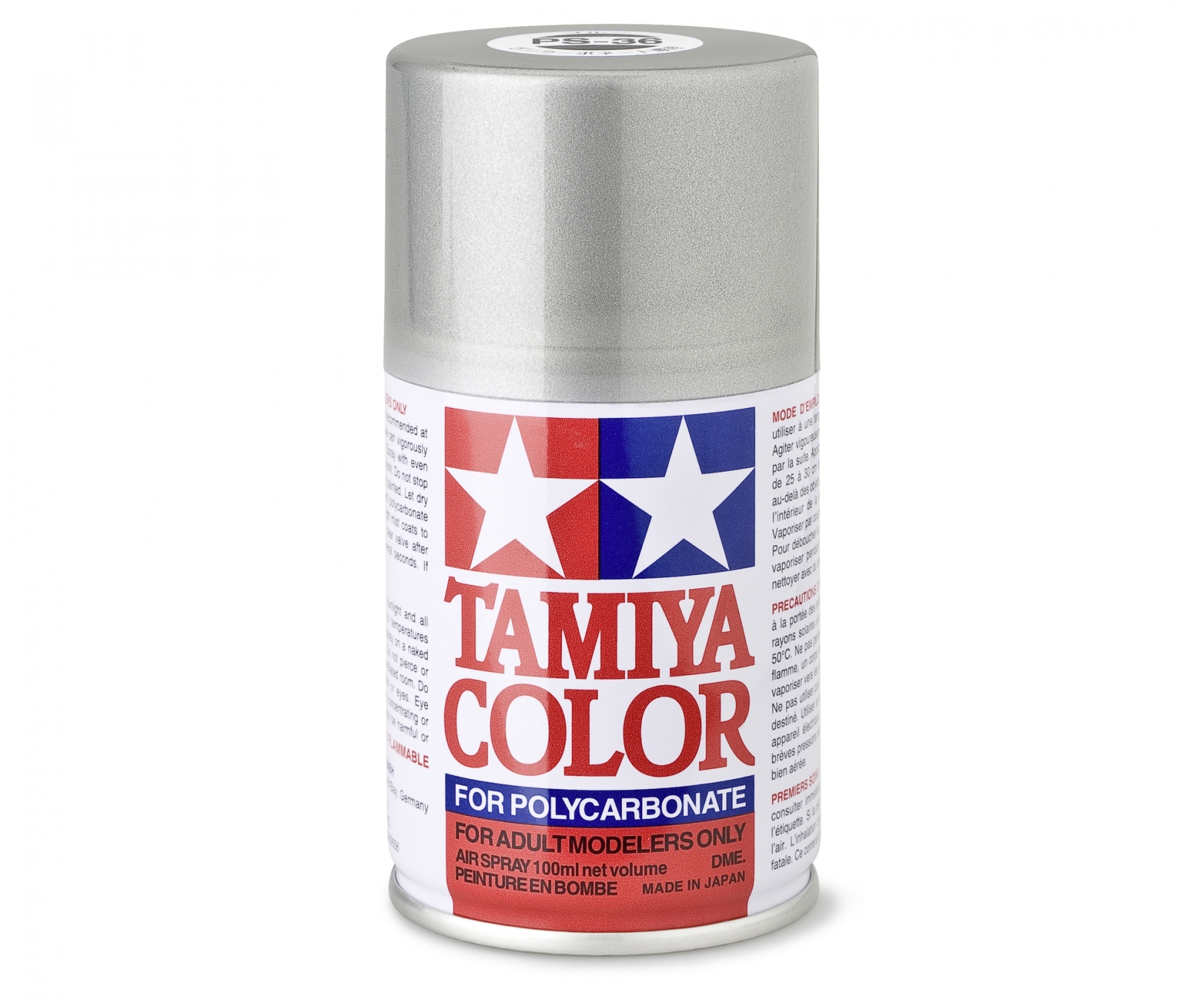PS36 Spray Translucent Silver brillant 100ml Tamiya