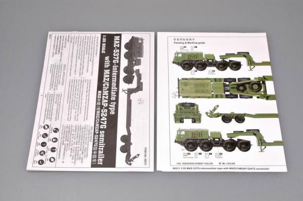Trumpeter MAZ-537G intermediate type with MAZ/ChMZAP-5247G semitrailer 1/35