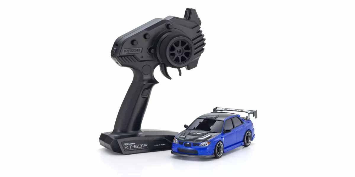 Kyosho Mini-Z AWD Subaru Impreza WRX Aero Kit Blue (MA020/KT531P) Drift Pack 1/28