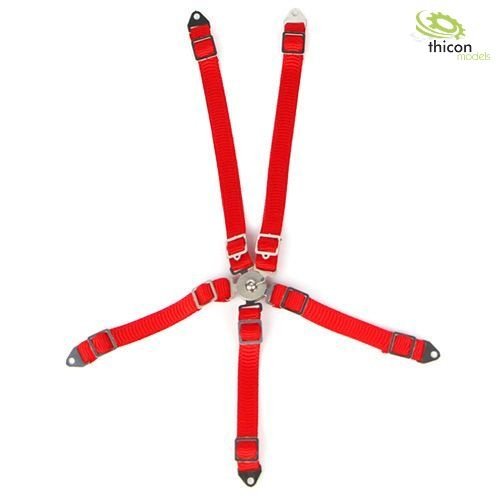 Thicon Veiligheidsgordel Rood 1/10 & 1/14