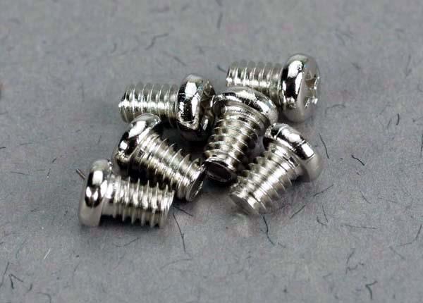 Traxxas Low speed spray bar screws, 2x4mm roundhead machine screws (6)