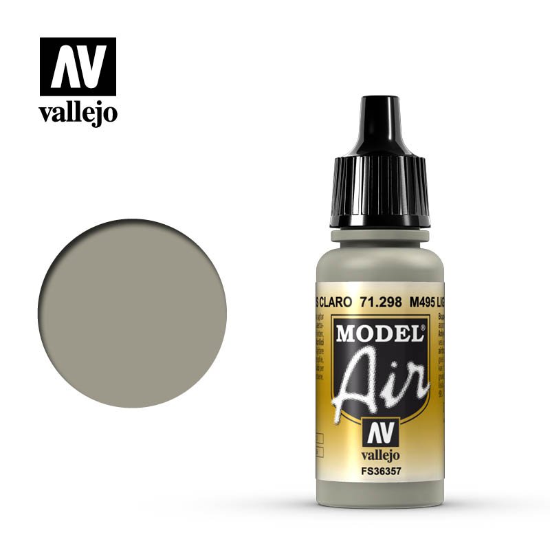 71298 Vallejo M495 Light Gray Model Air 17ml