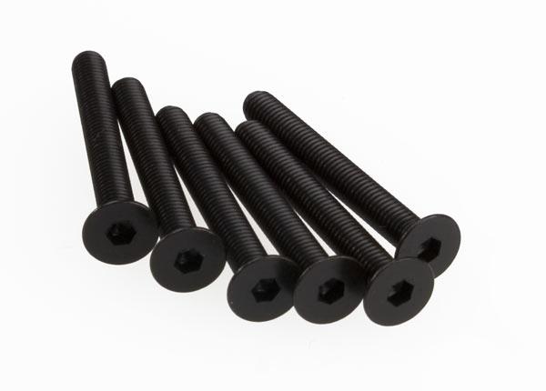 Traxxas Screws 3x25mm countersunk machine (hex drive) (6)