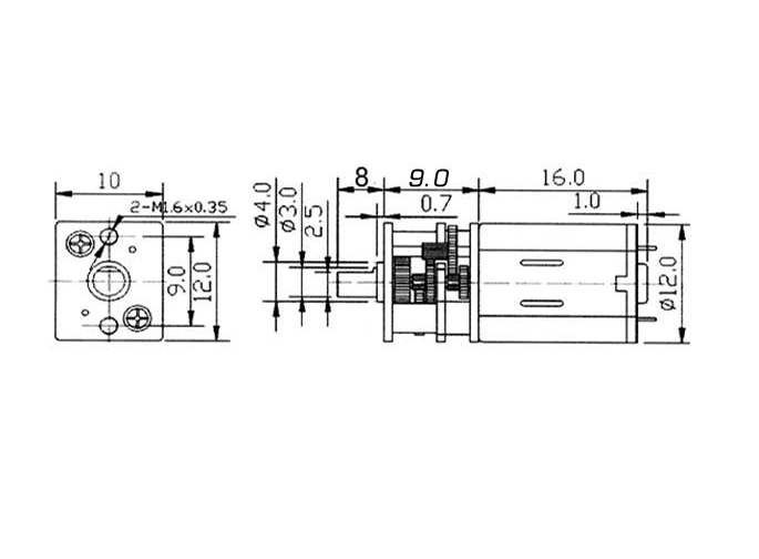 Krick 150:1 Micro Pile Geared Motor 6 Volt
