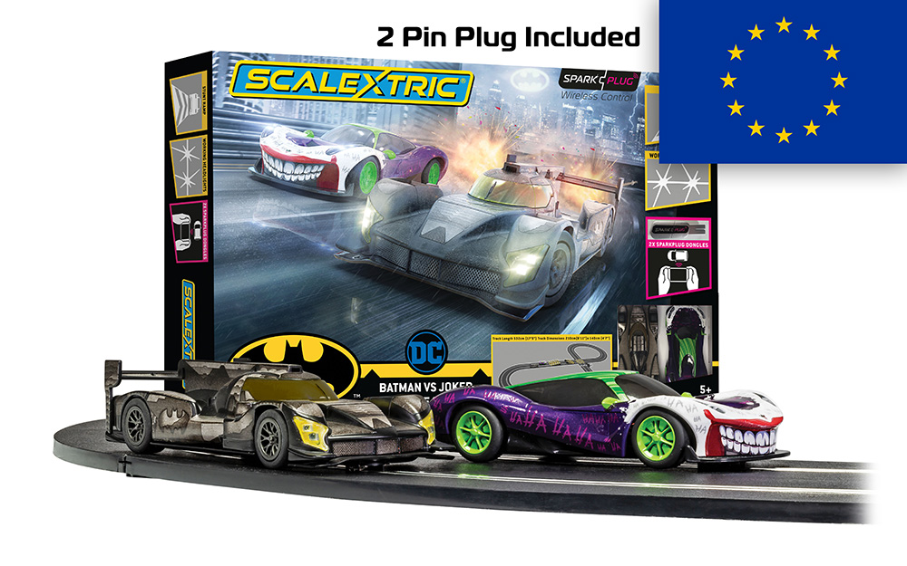 Scalextric Spark Plug Batman vs Joker Race Set - European plug Racebaan