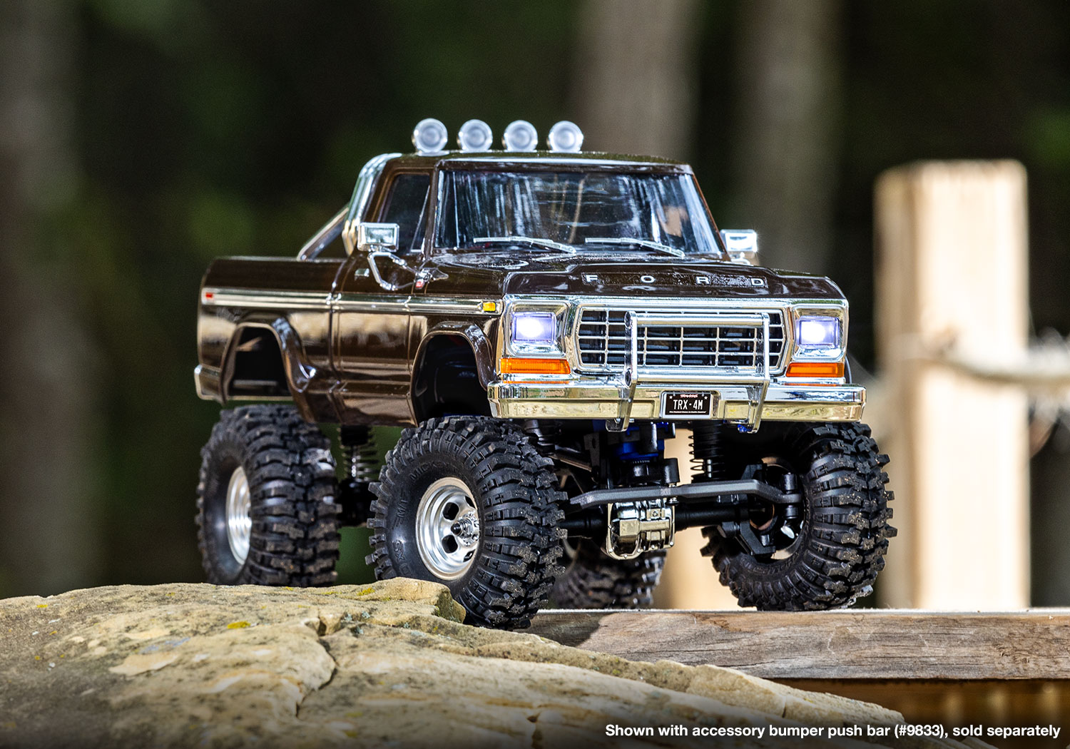 Traxxas TRX-4M High Trail Ford F-150 Ranger XLT Truck 4WD Electric Scale and Trail Crawler with TQ 1/18 Brown