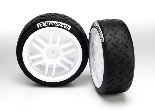 Traxxas Tires & wheels, assembled, glued (Traxxas® Rally wheels, BFGoodrich® Rally tires) (2)