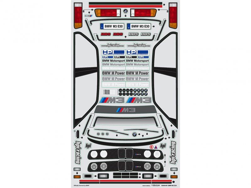 HPI BMW M3 E30 Clear Body 200mm 1/10