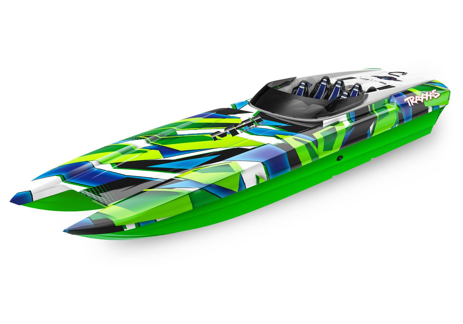 Traxxas DCB M41 Catamaran Race Boat TQi TSM GREEN/BLUE