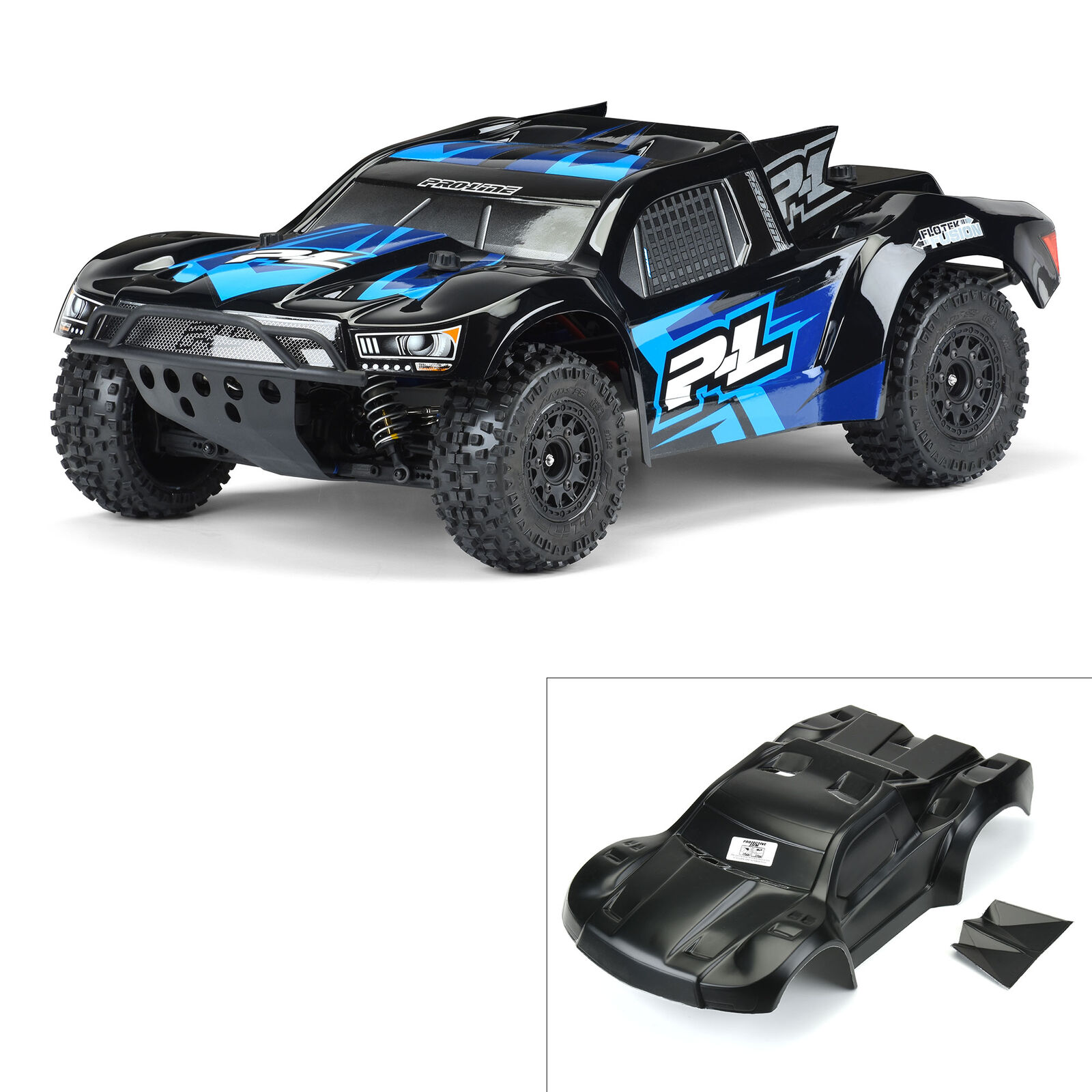 Proline Pre-Cut Flo-Tek Fusion Tough-Color (Black) Body for PRO-Fusion SC 4x4 Slash 2wd Slash 4x4 SC6.1 22SCT™ & SCTE™ 1/10