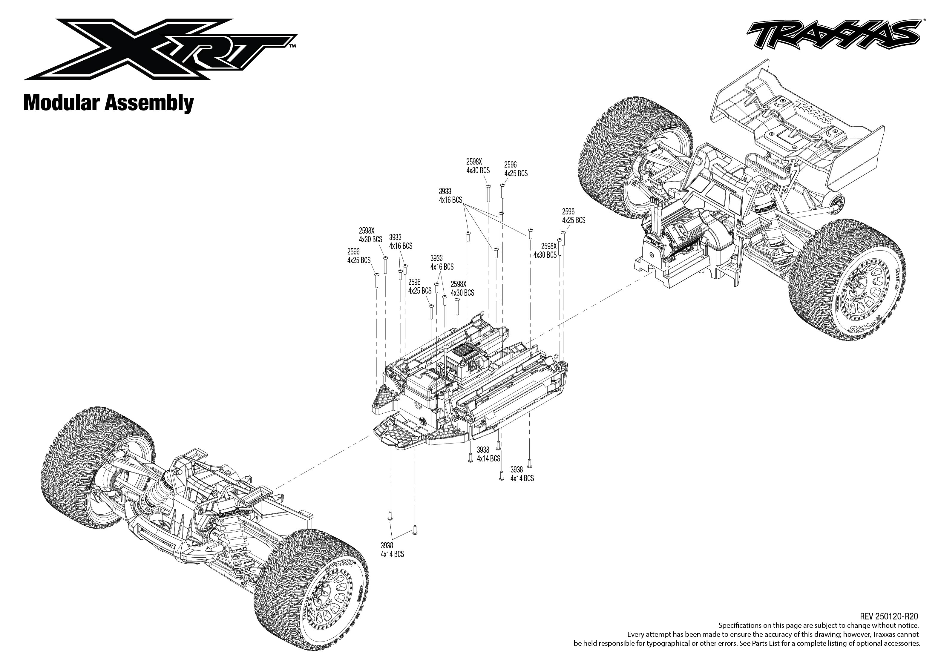 Traxxas XRT® (78086-4) Modular Assembly Exploded View