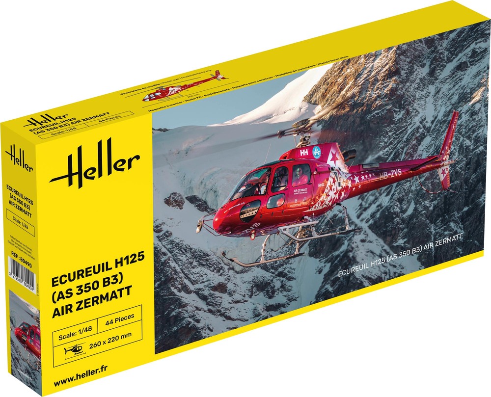 Heller Ecureuil H125 (AS 350 B3) Air Zermatt  1/48