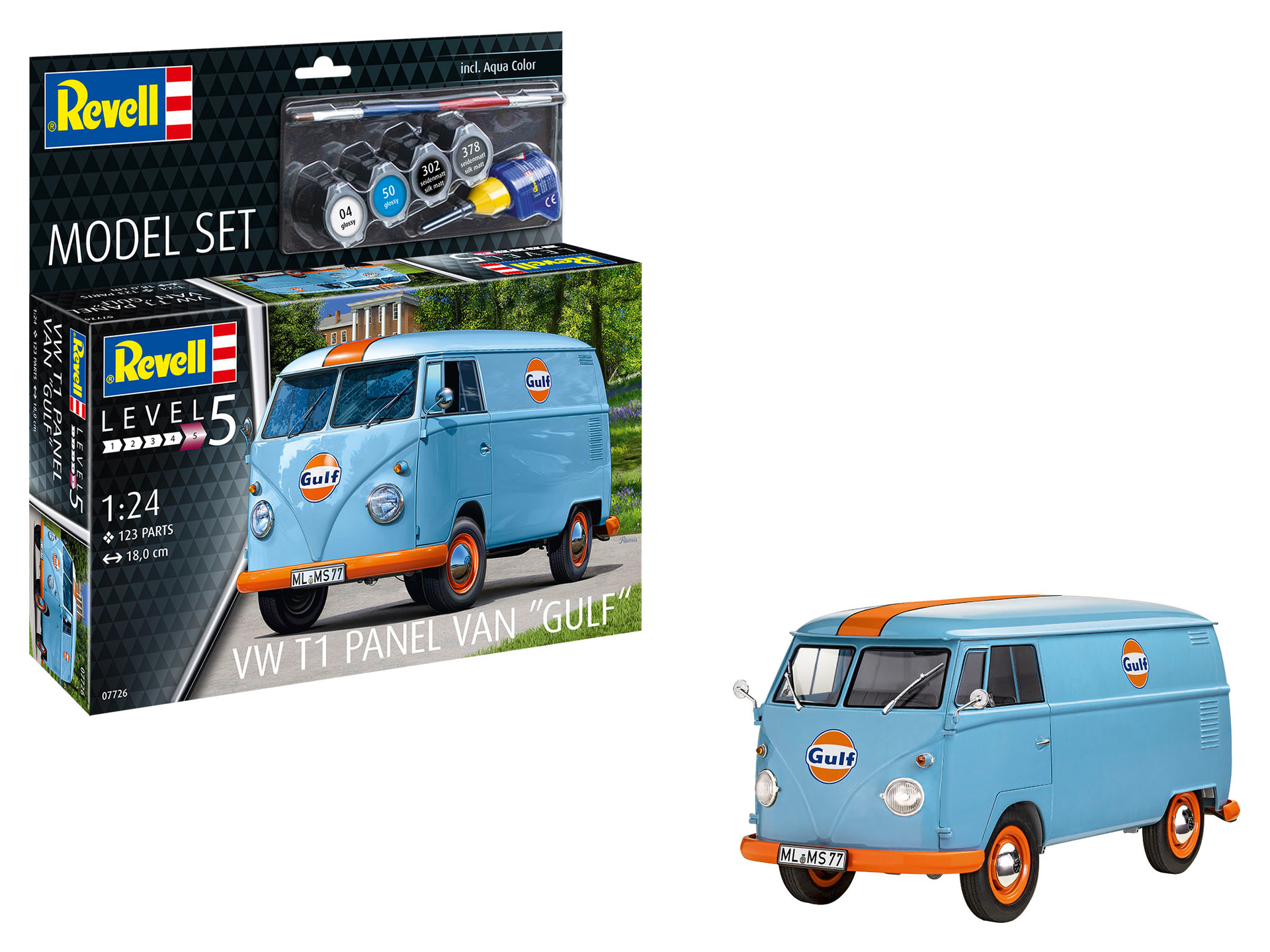Revell Modelset VW T1 Panel Van "Gulf" 1/24