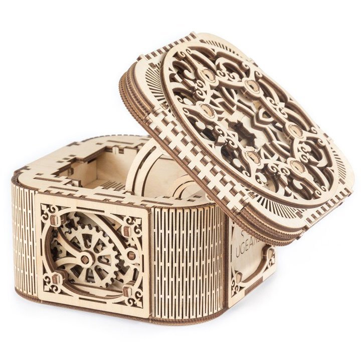 U-Gears Treasure Box / Schatkist mechanisch houten bouwpakket