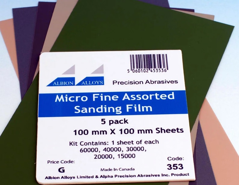 Albion Alloys Micro Fine Assorted Sanding Film super fijn schuurpapier (5)