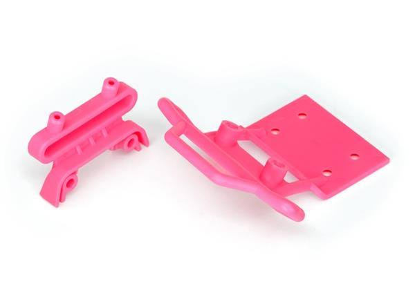 Traxxas Bumper front / bumper mount front / 4x23mm RM (2)/ PINK