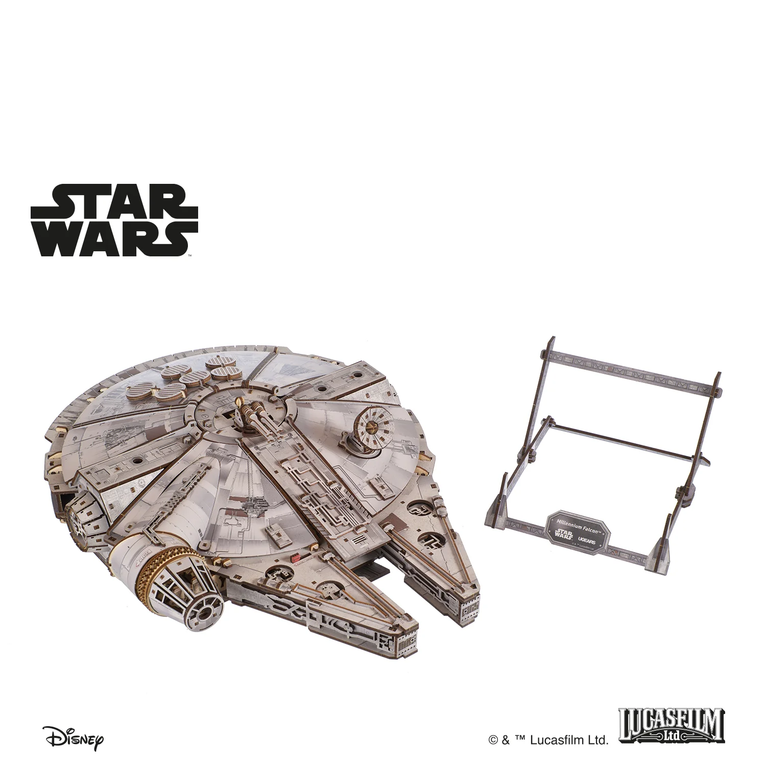 U-Gears Millennium Falcon Star Wars mechanisch houten bouwpakket