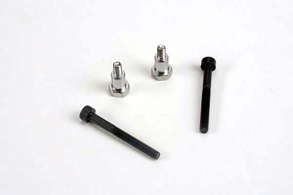 Traxxas Shoulder screws, steering bellcranks (3x30mm cap-head machine) (2)/ draglink shoulder screws (chrome) (2)