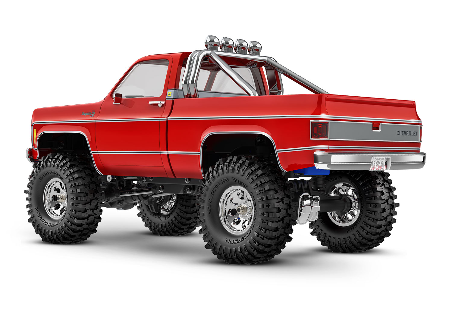 Traxxas TRX-4M High Trail 1979 Chevrolet K10 Truck 4WD Electric Scale and Trail Crawler with TQ 1/18 Red