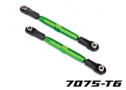 Traxxas Camber links, rear (TUBES green-anodized, 7075-T6 aluminum, stronger than titanium) (73mm) (2)/ rod ends (4)/ aluminum wrench (1) (#2579 3x15 BCS (4) required for installation)