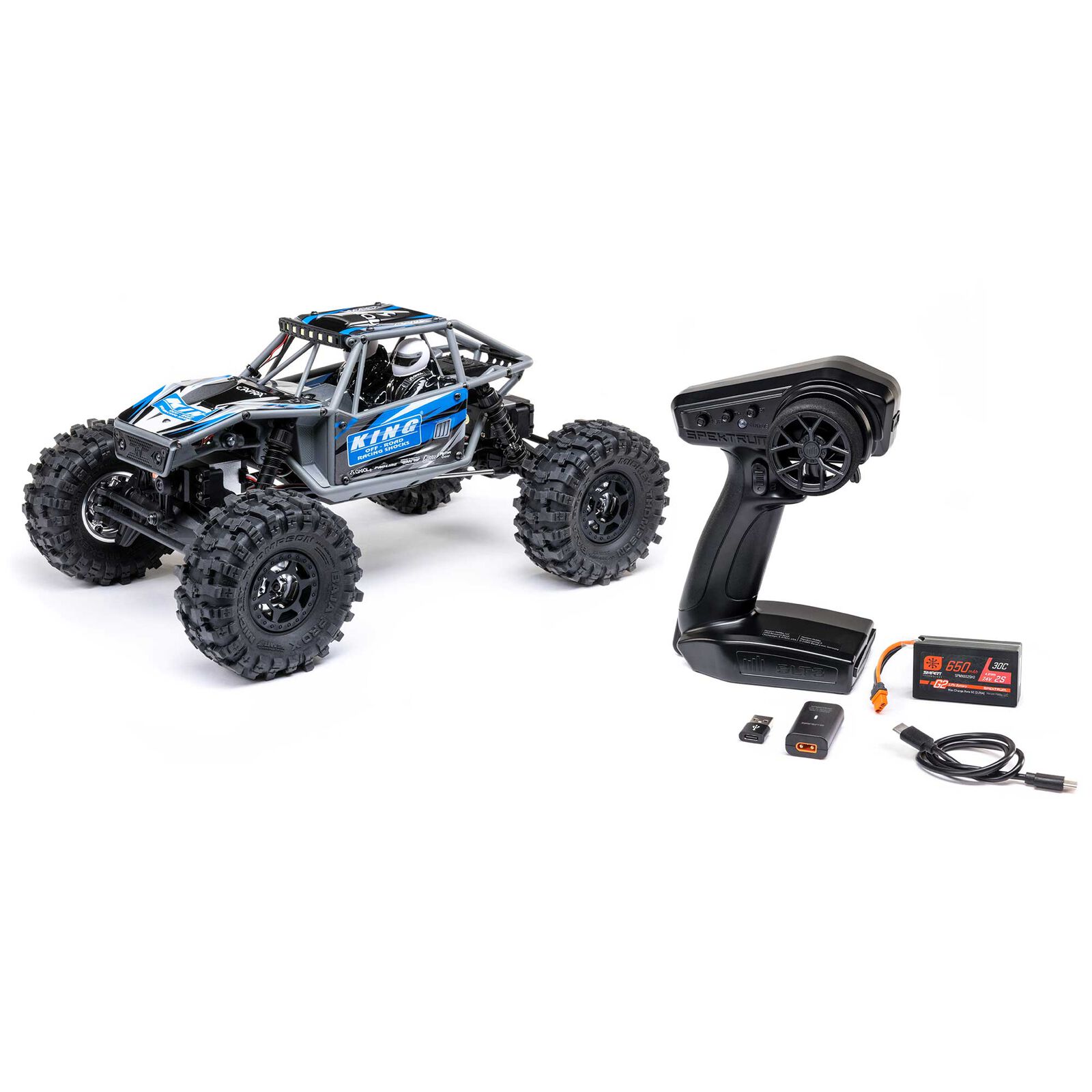 Axial UTB18 Capra 4WS 4X4 RTR Brushed Rock Crawler (Battery & Charger Included) Blue 1/18
