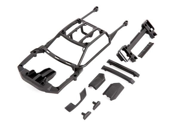 Traxxas Body support (assembled with front mount & rear latch)/ skid pads (roof) (left & right) Sledge
