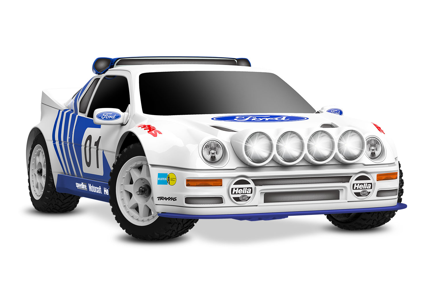 Traxxas Mini Rally VXL Ford RS200 incl battery and charger White 1/12