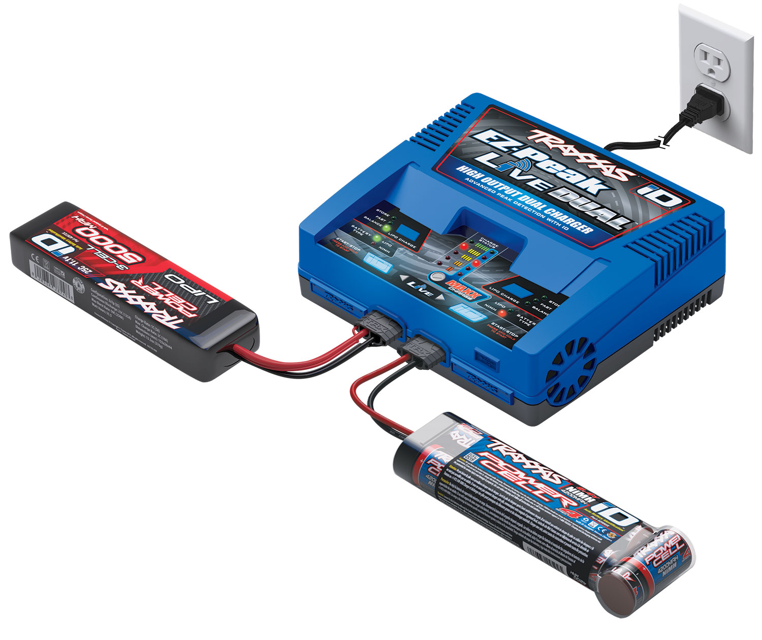 Traxxas Charger EZ-Peak Live Duo charger 200W nimh/LiPo with iD Auto Bat EU