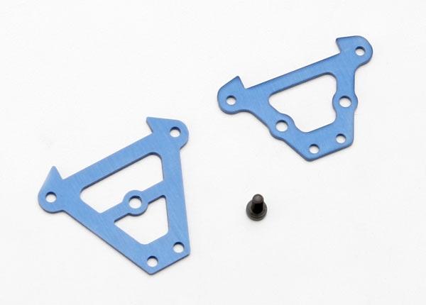 Traxxas Bulkhead tie bars, front & rear (blue-anodized aluminum)/ 2.5x6 CS (1)