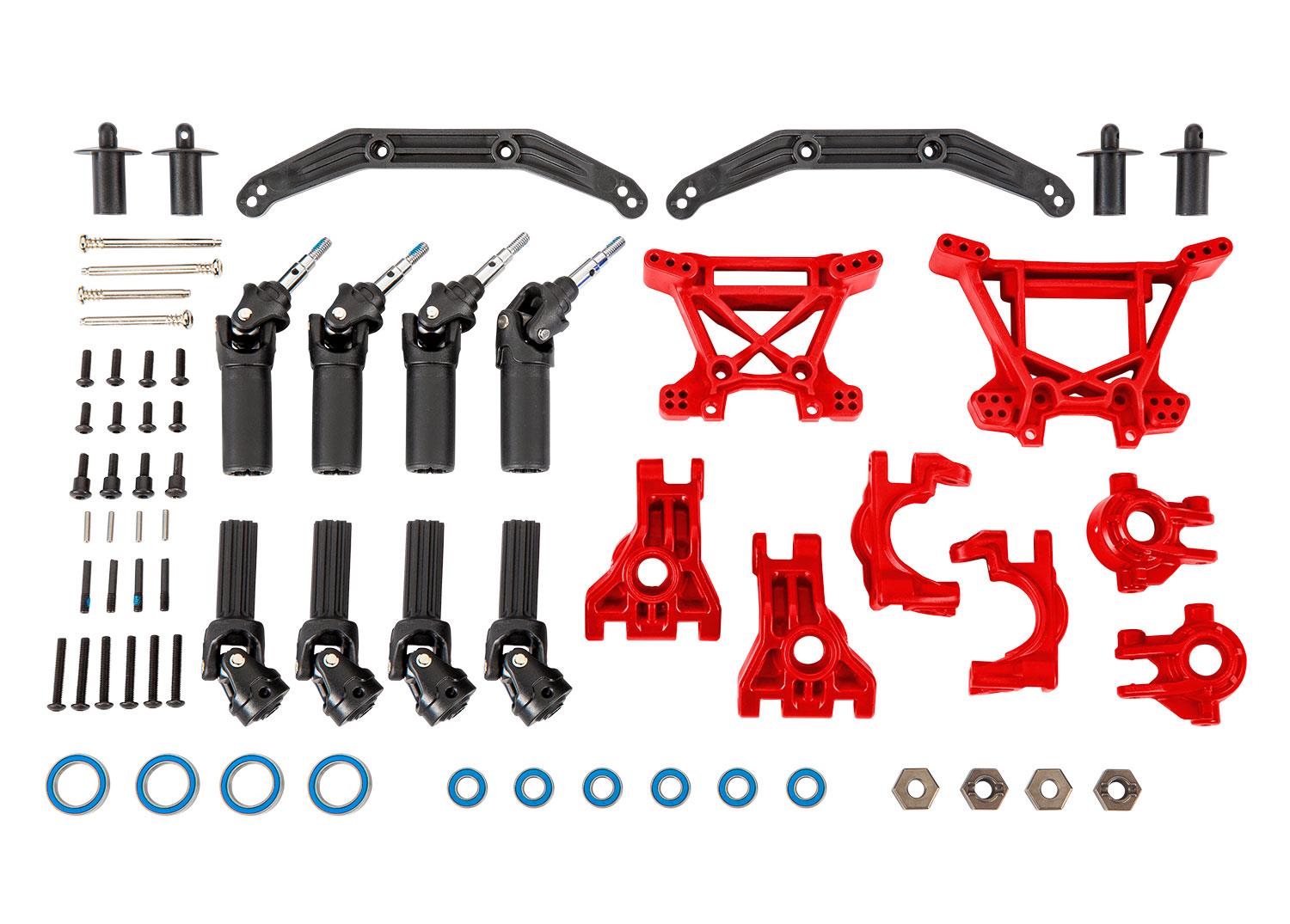 Traxxas Outer Driveline & Suspension Upgrade Kit extreme heavy duty red