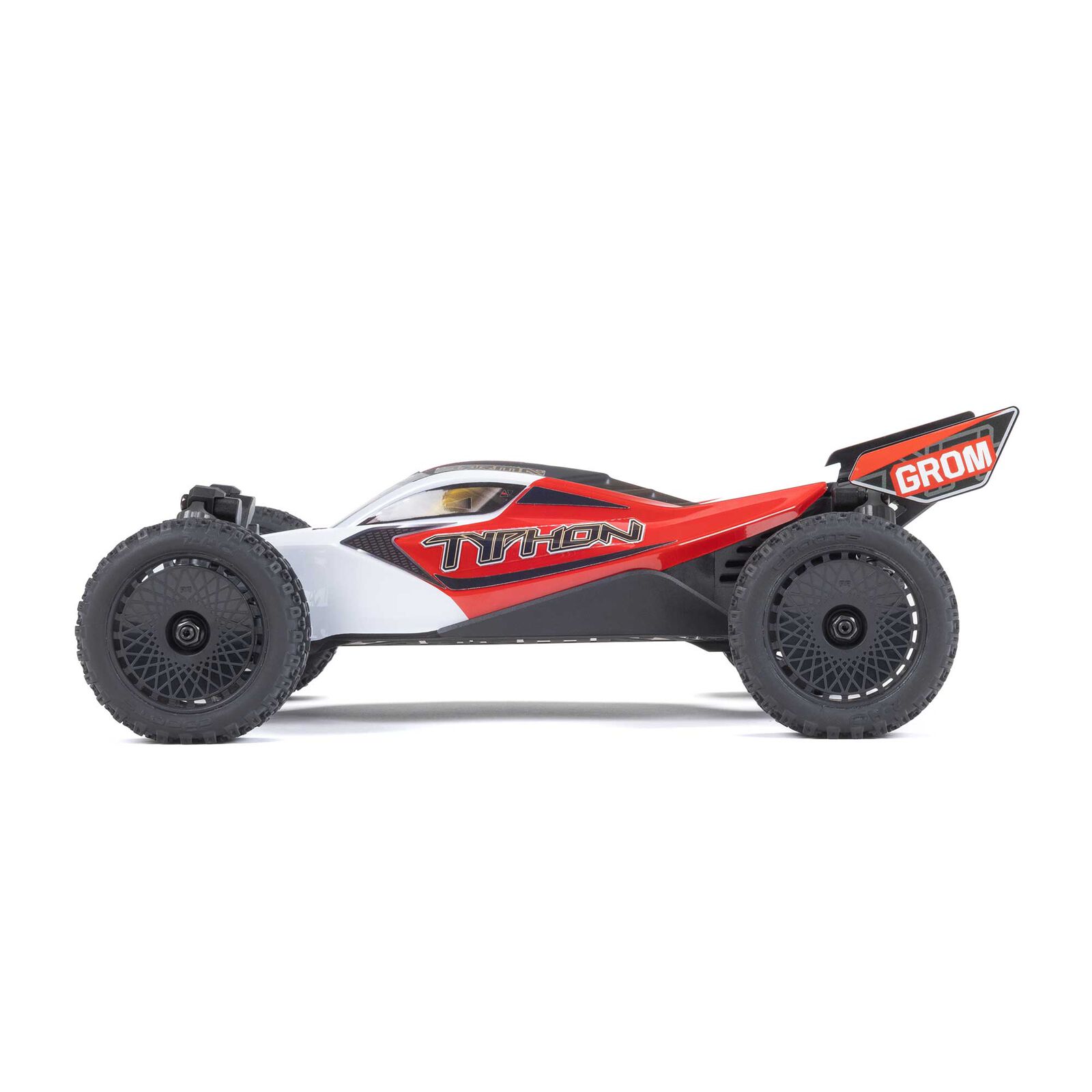 Arrma TYPHON GROM MEGA 380 Brushed 4X4 Small Scale Buggy RTR with Battery & Charger Red/White 1/18