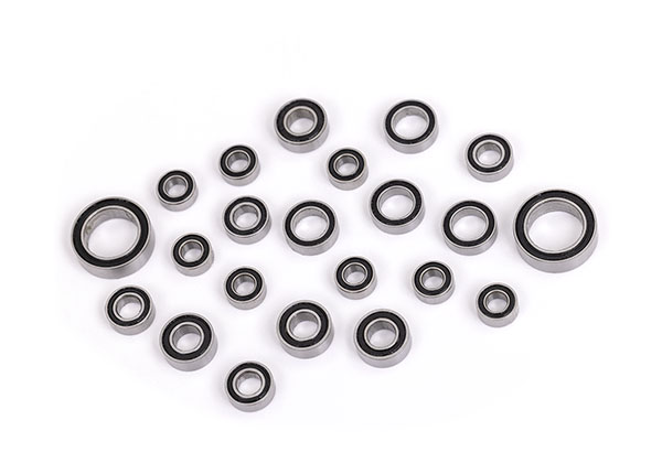 Traxxas Ball bearing kit, black rubber sealed, complete TRX-4M (3x6x2.5mm (8), 5x8x2.5mm (4), 4x8x3mm (4), 8x12x3.5mm (2), 3.5x7x2.5mm (4))