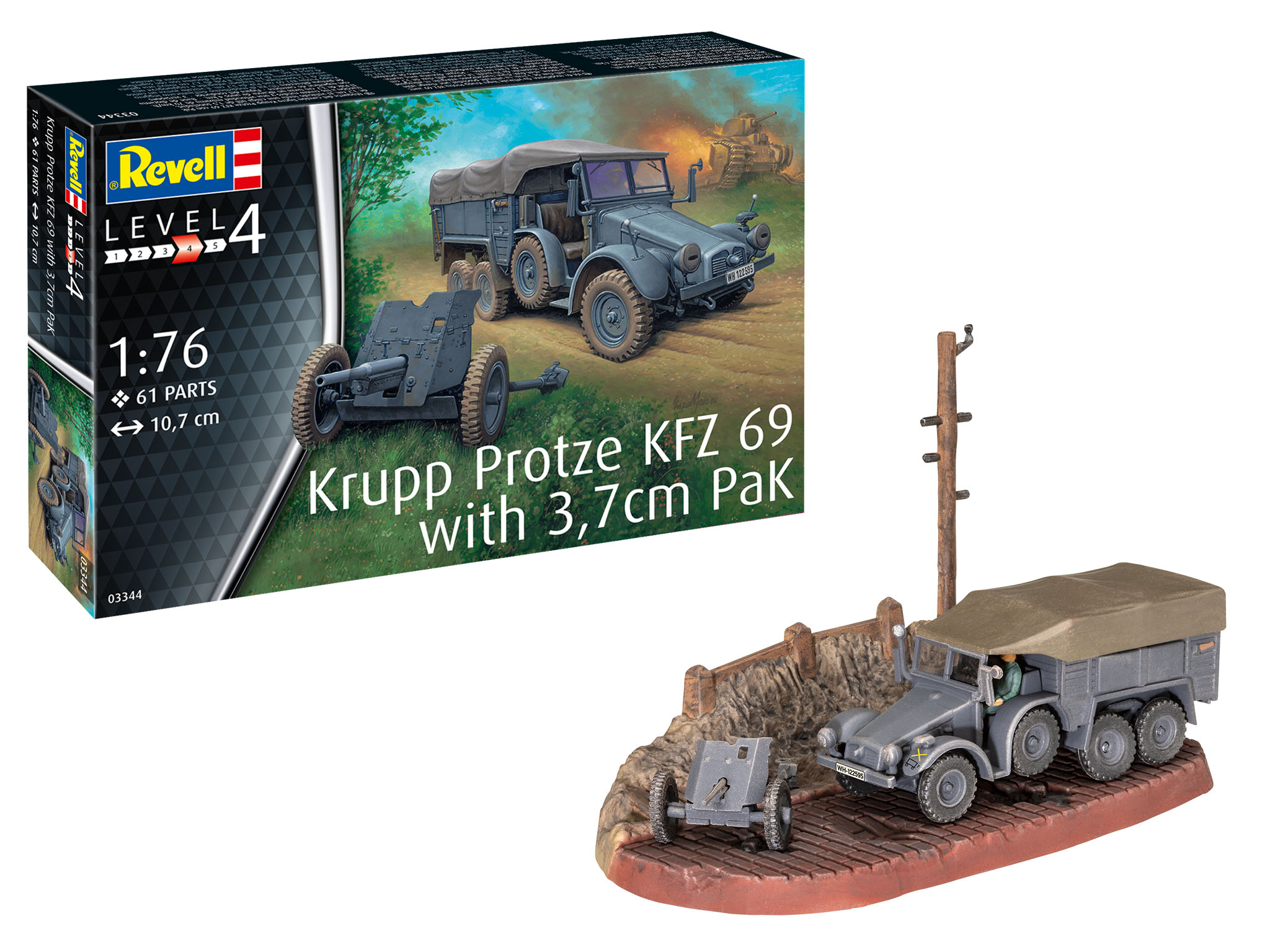 Revell Krupp Protze KFZ 69 with 3,7cm Pak 1/76