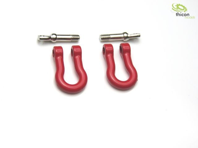 Thicon D-ring Schakel Metaal Rood (2)