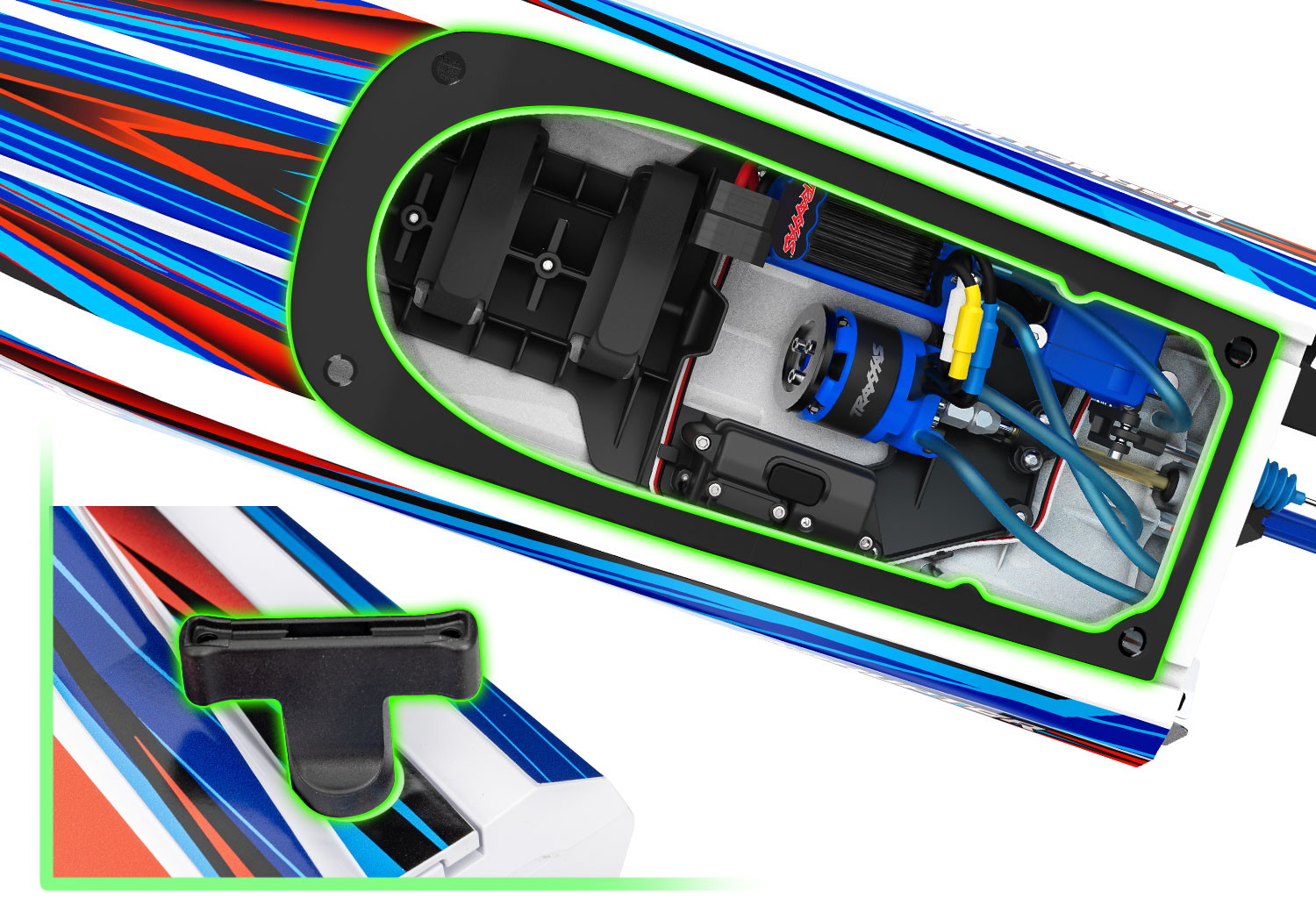 Traxxas Disruptor 4S 40+ MPH High-Performance Boat Blue
