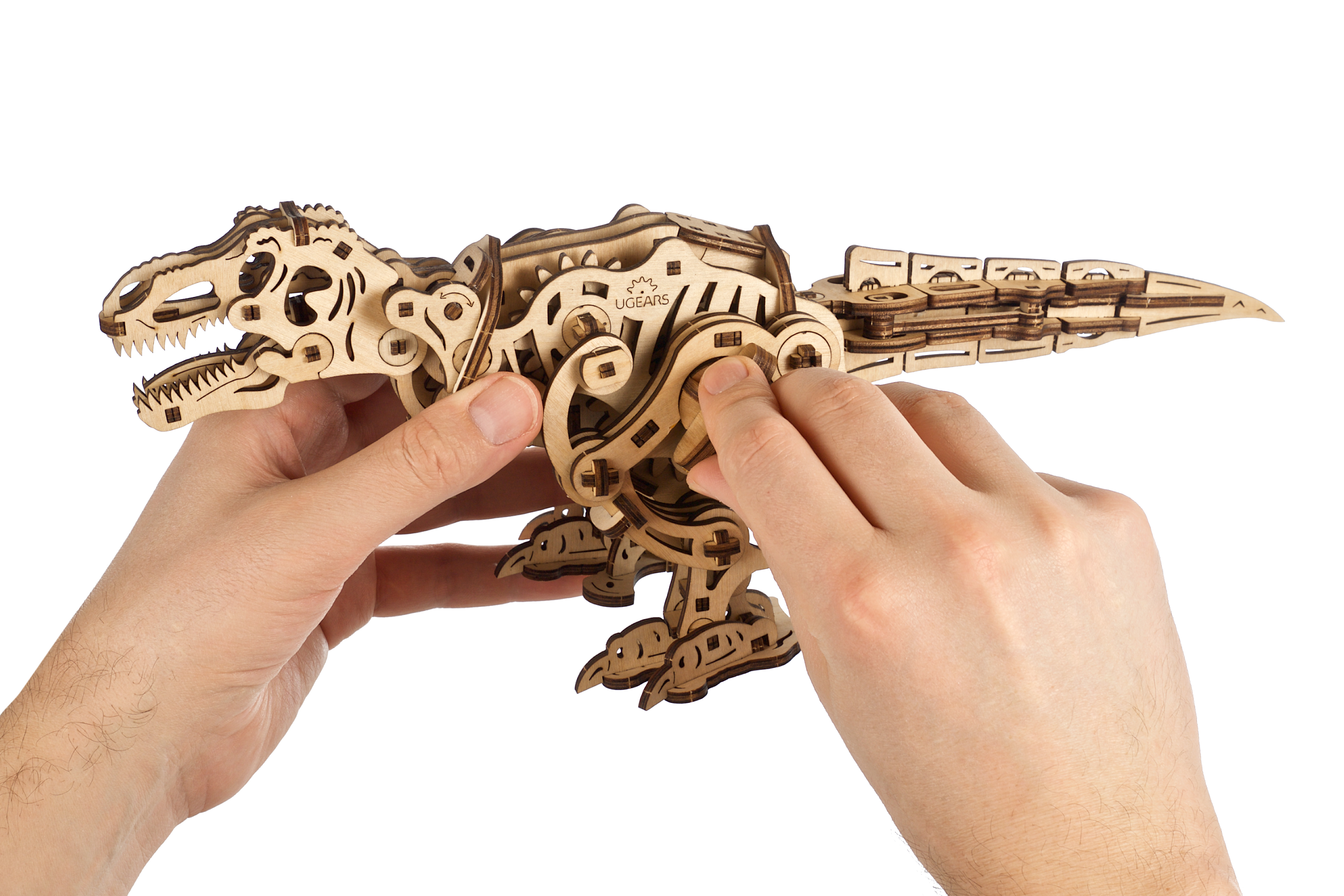 U-Gears Tyrannosaurus Rex mechanisch houten bouwpakket