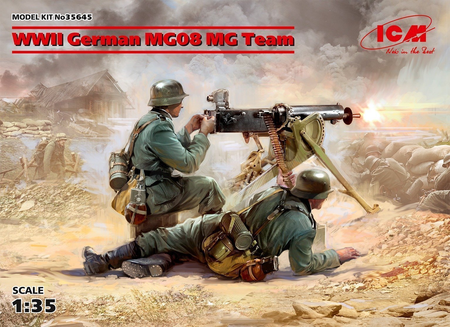 ICM WWII German MG08 MG Team 1/35
