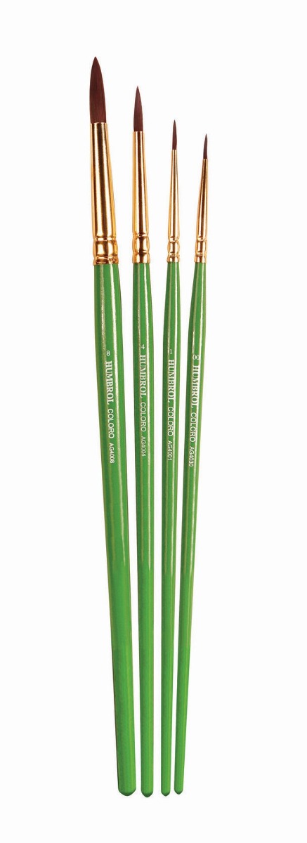Humbrol Penselenset / Brush Pack Coloro 00, 0, 1, 2, 4