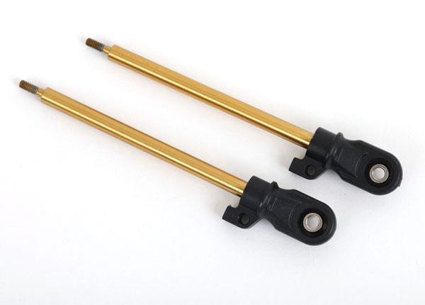 Traxxas Shock shaft 80mm (GT-Maxx) (TiN-coated) (2) (assembled with rod ends and steel hollow balls)