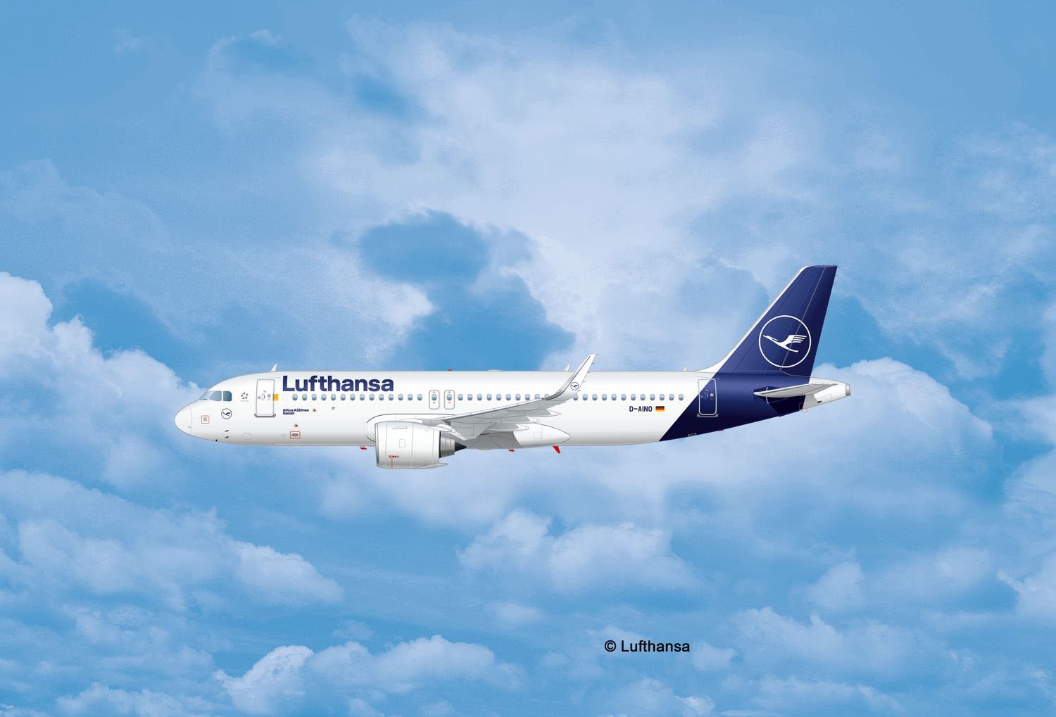 Revell Airbus A320 Neo Lufthansa New Livery 1/144