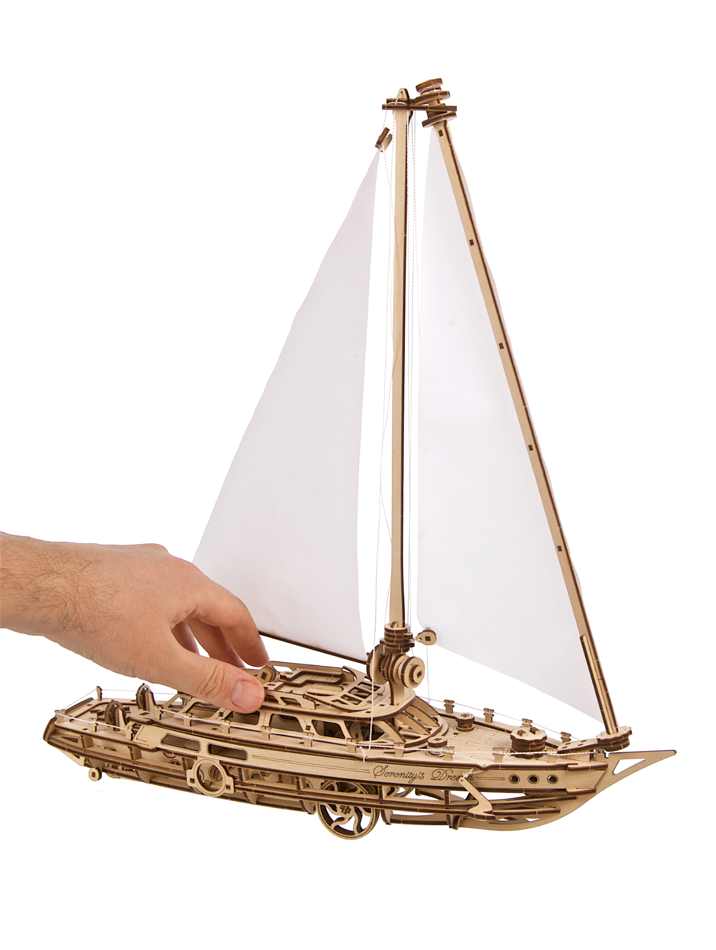 U-Gears  Serenity's Droom Zeilboot mechanisch houten bouwpakket