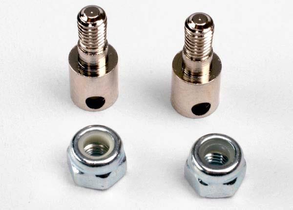 Traxxas Rod guides (2)/ 3mm nylon locknuts (2)