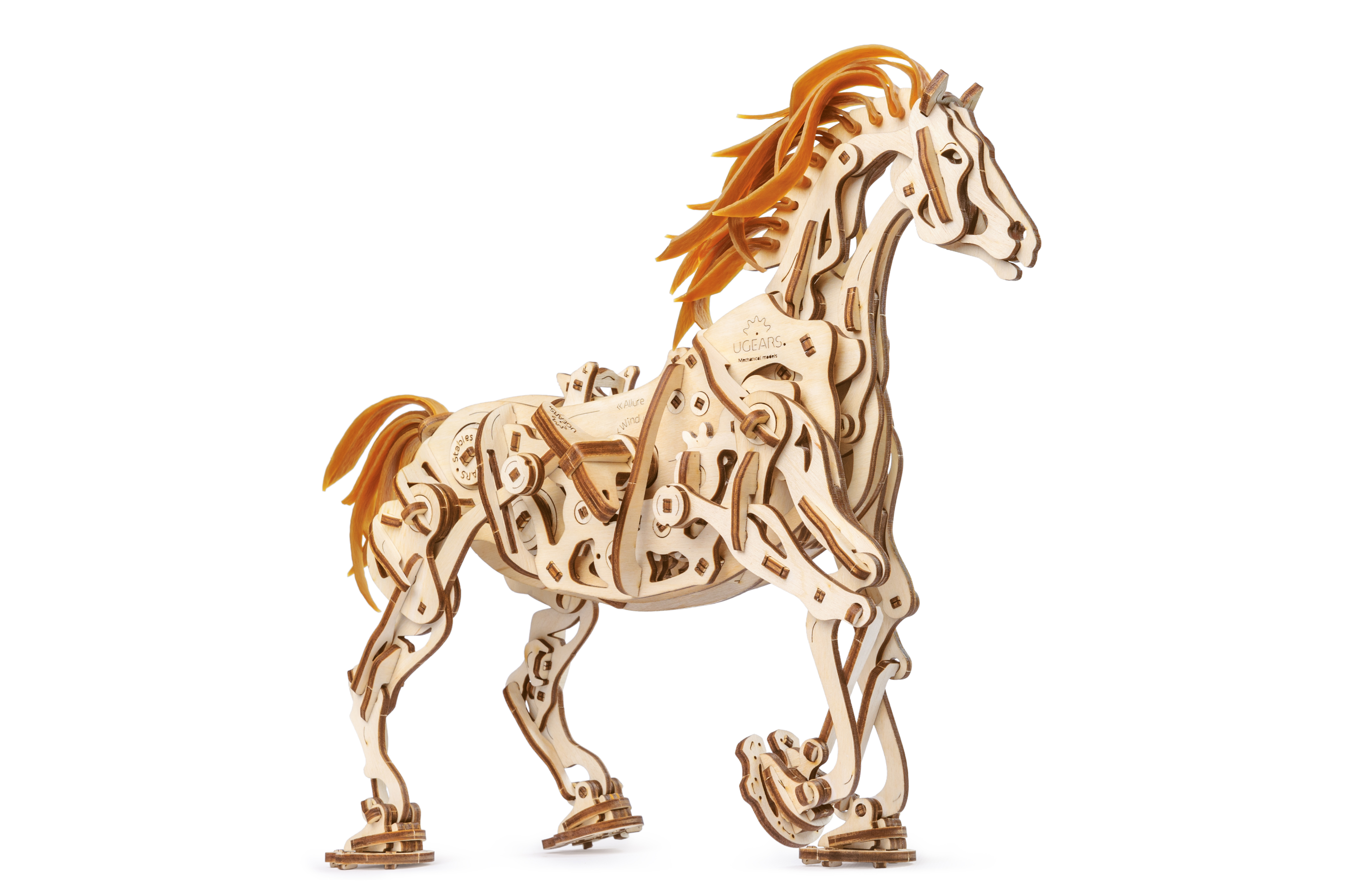 U-Gears  Paard / Horse-Mechanoid mechanisch houten bouwpakket