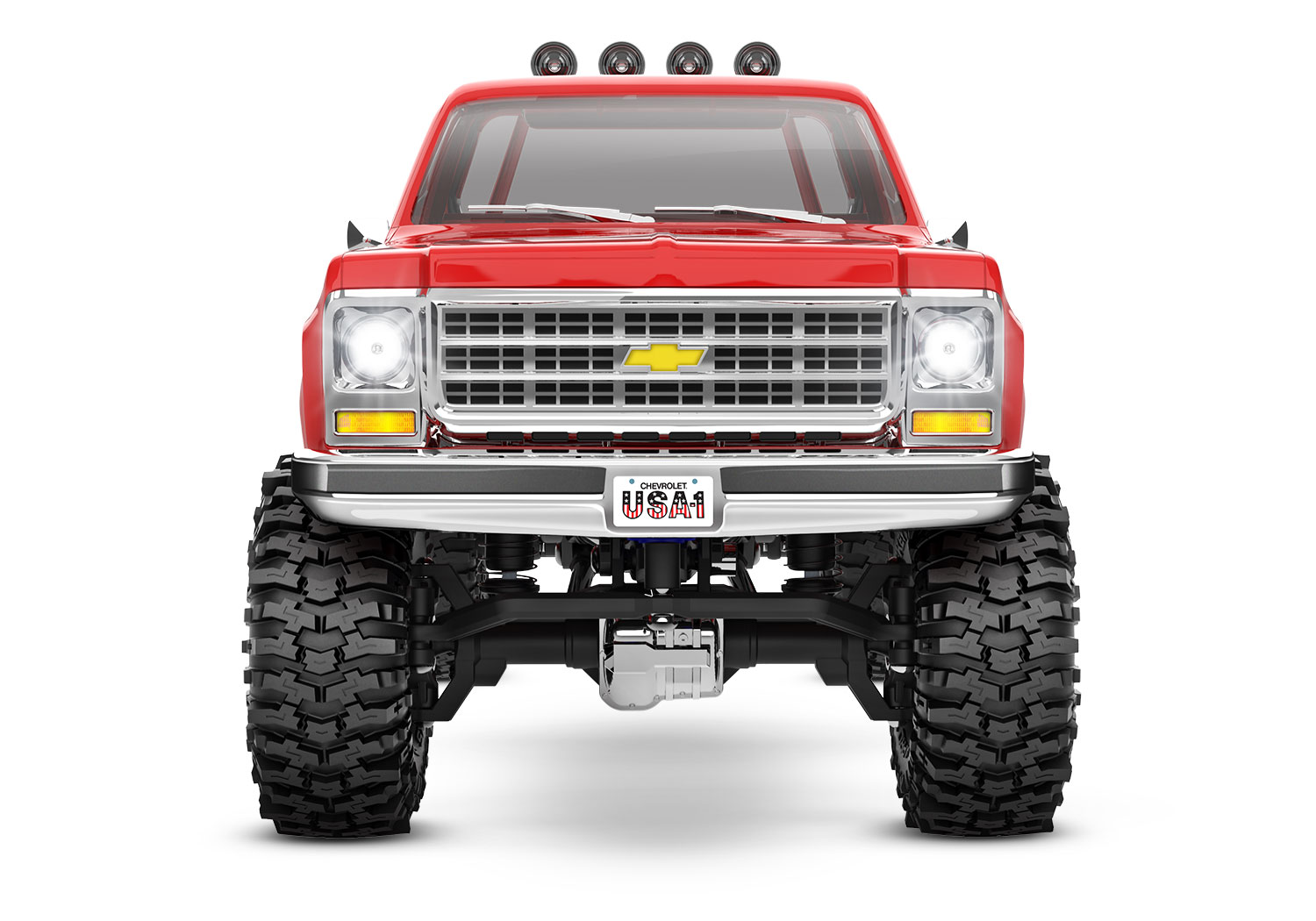 Traxxas TRX-4M High Trail 1979 Chevrolet K10 Truck 4WD Electric Scale and Trail Crawler with TQ 1/18 Red