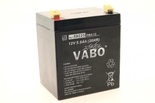 VABO 12 Volt 5 Ah Loodaccu ideaal voor Voerboten, Alarminstallaties, Kinderauto's etc.