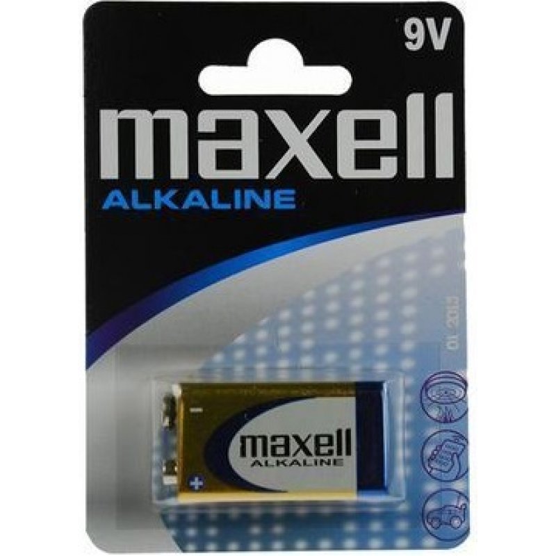 Maxell 9 Volt Alkaline Blok Batterij