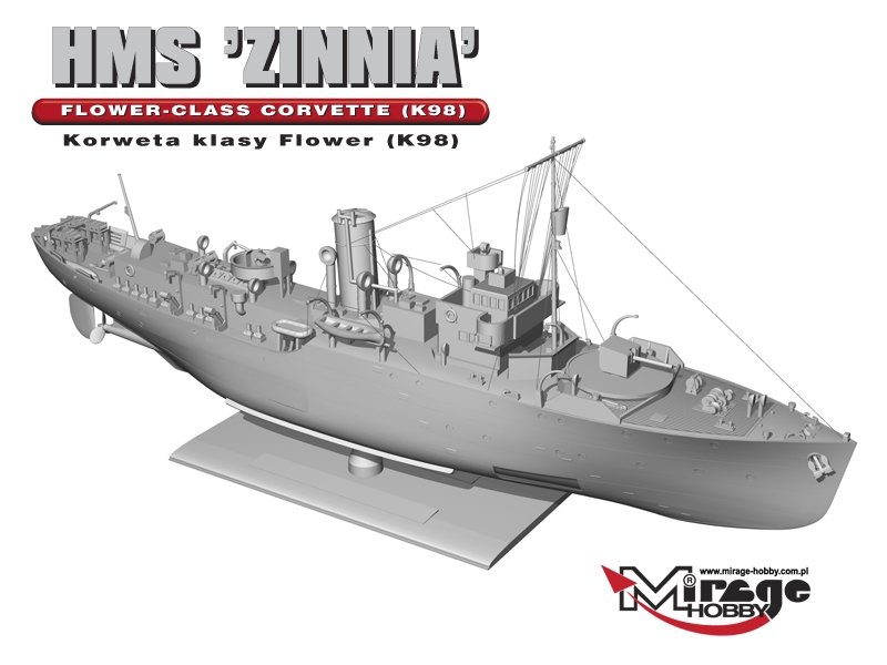 Mirage Hobby HMS 'Zinnia' Flower Class Corvette K98 1/350