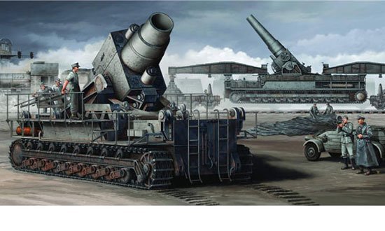 Trumpeter Morser Karl-Gerat 040/041 On Railway Transport Carrier 1/35