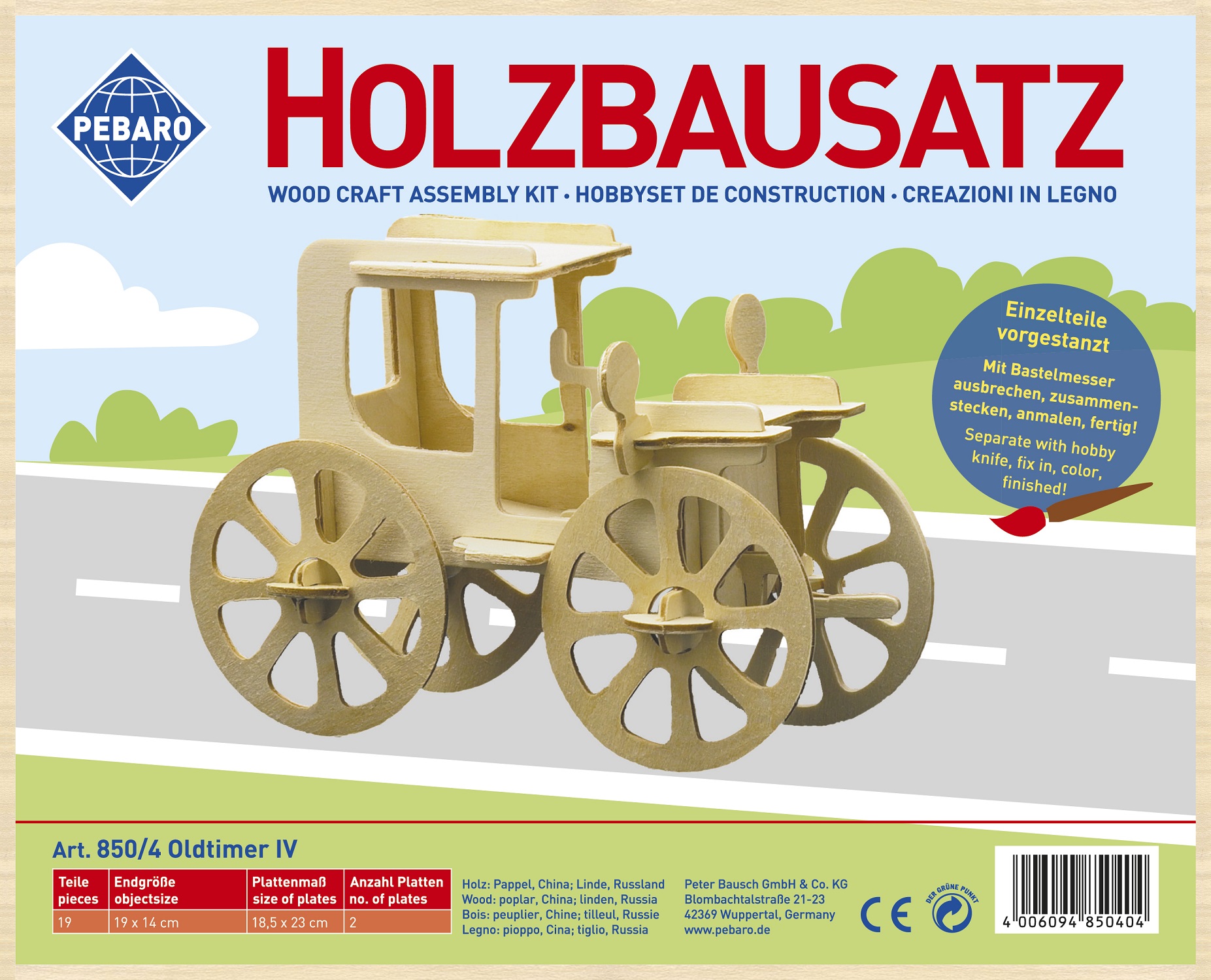 Pebaro Houten Bouwset Oldtimer IV